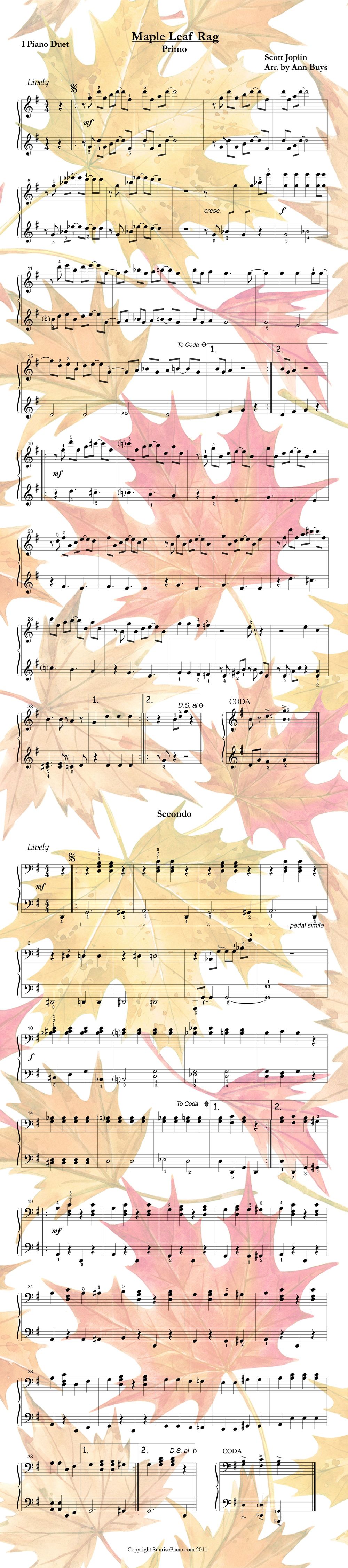 maple-leaf-rag-duet-intermediate-piano-sheet-music