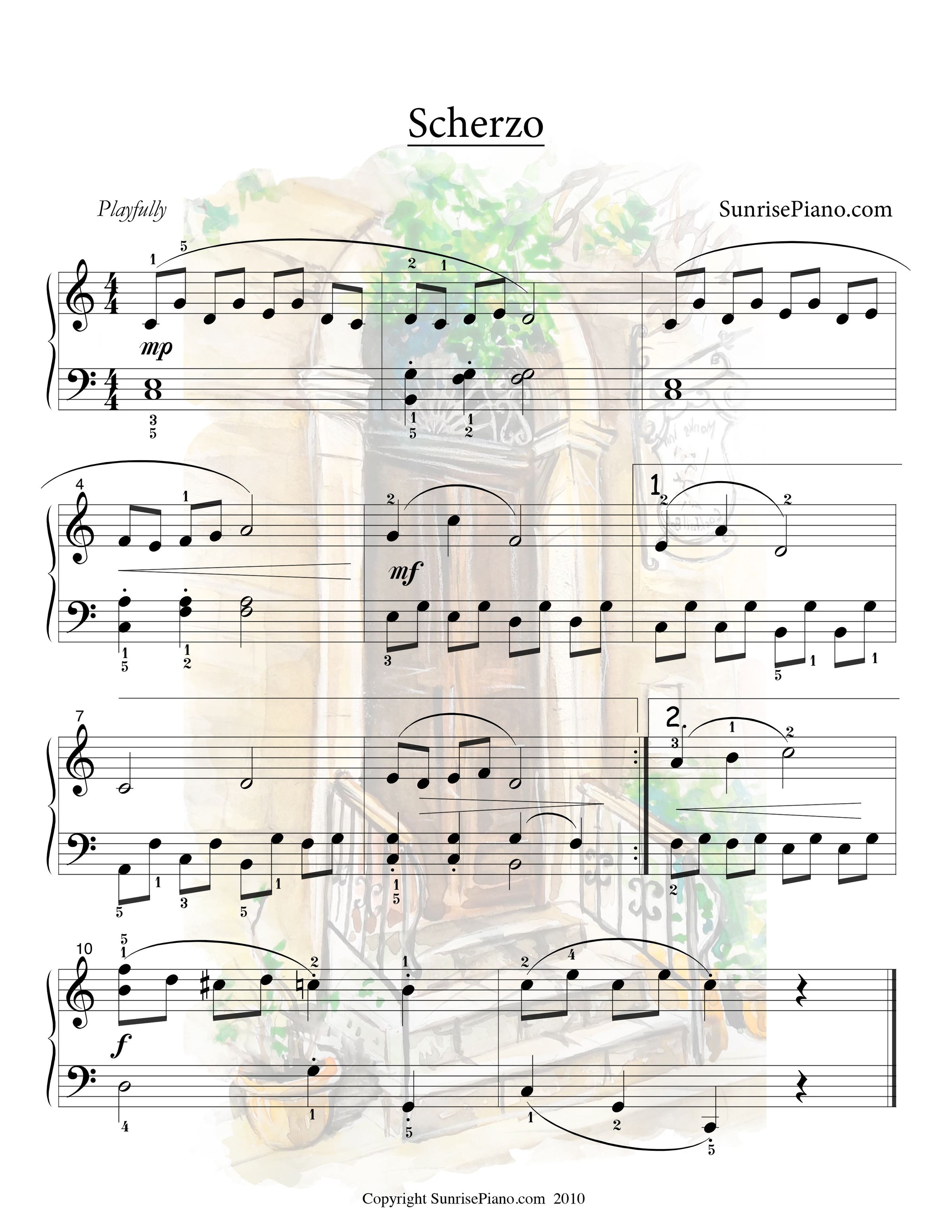 Scherzo - Early Intermediate Piano Sheet Music